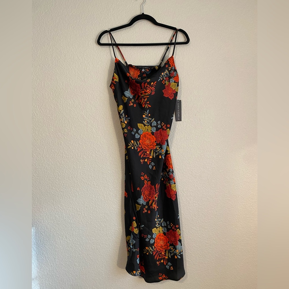 Women's Sara Michelle Cowlneck Satin Slip Dress